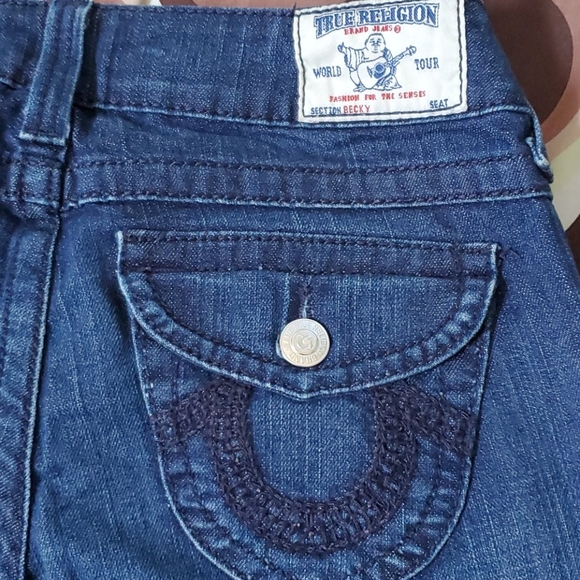 Women Becky True Religion Blue Jeans in a Size 28 - Picture 10 of 10